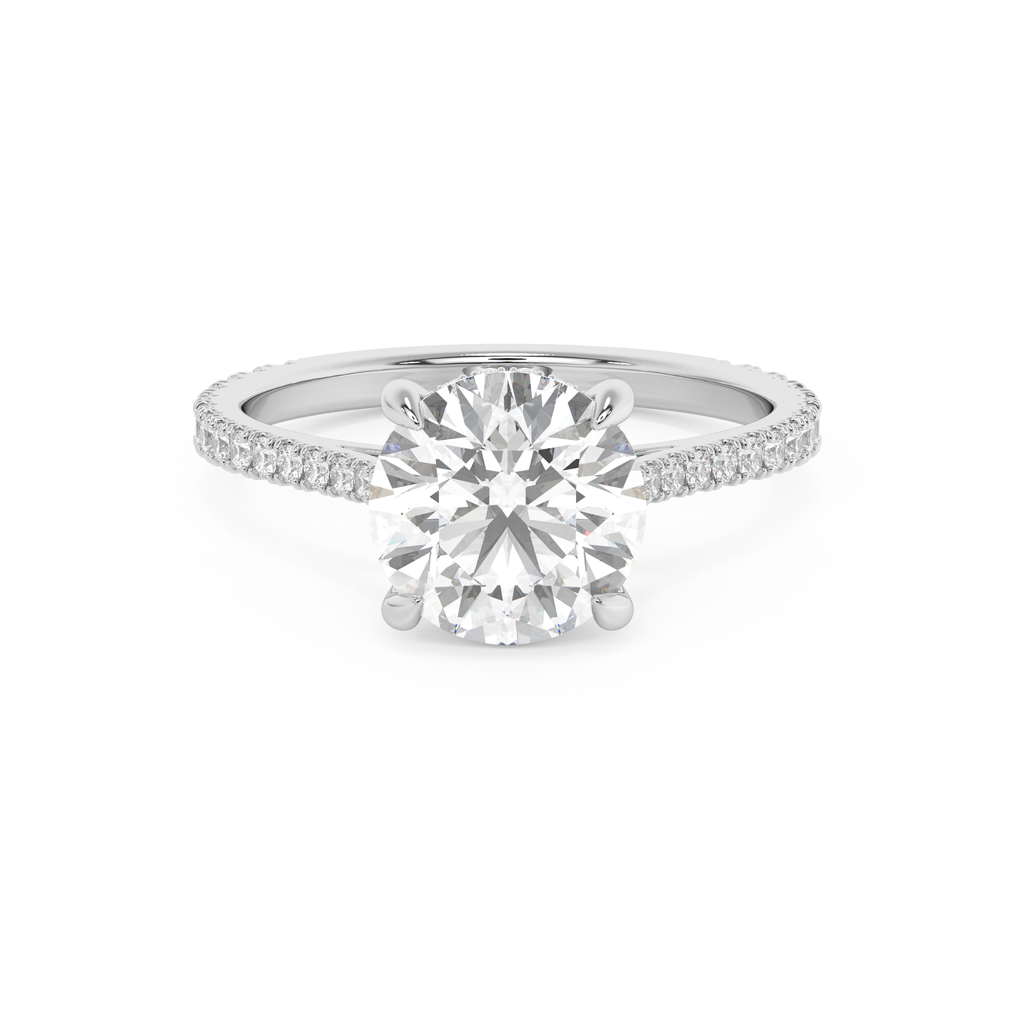 Emerald Solitaire Lab Grown Diamond Engagement Ring