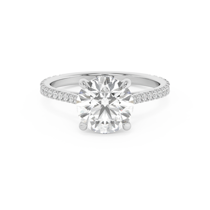 Emerald Solitaire Lab Grown Diamond Engagement Ring
