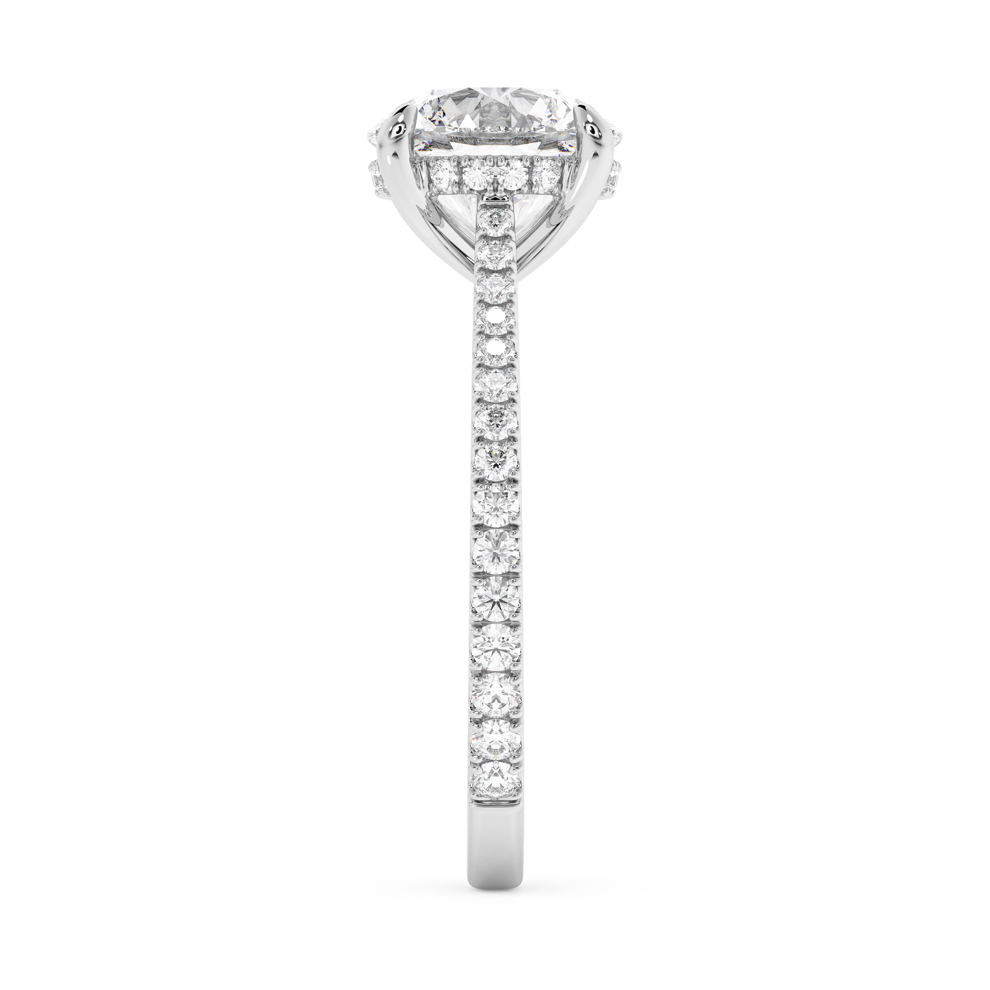 Emerald Solitaire Lab Grown Diamond Engagement Ring