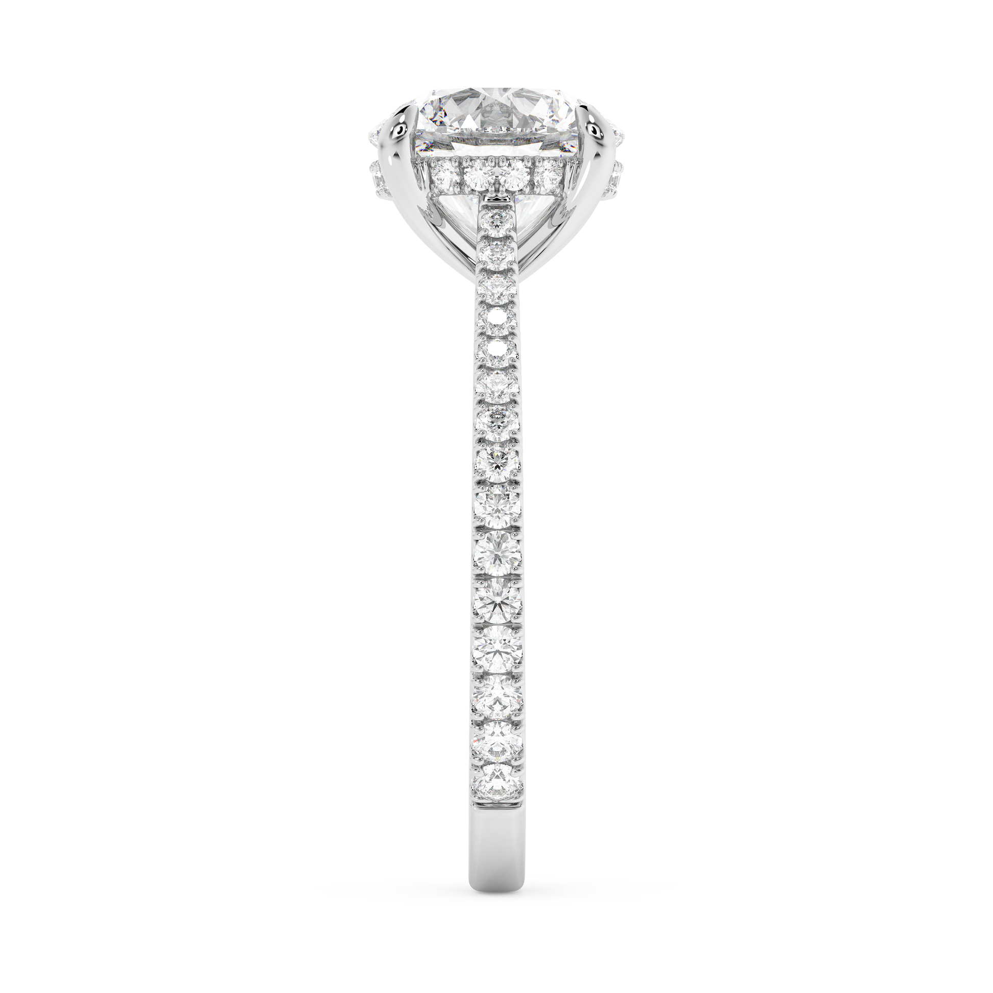 Emerald Solitaire Lab Grown Diamond Engagement Ring