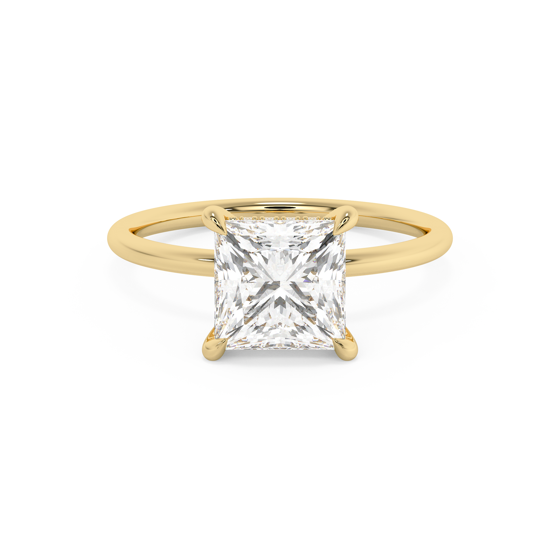 Emerald Solitaire Lab Grown Diamond Engagement Ring