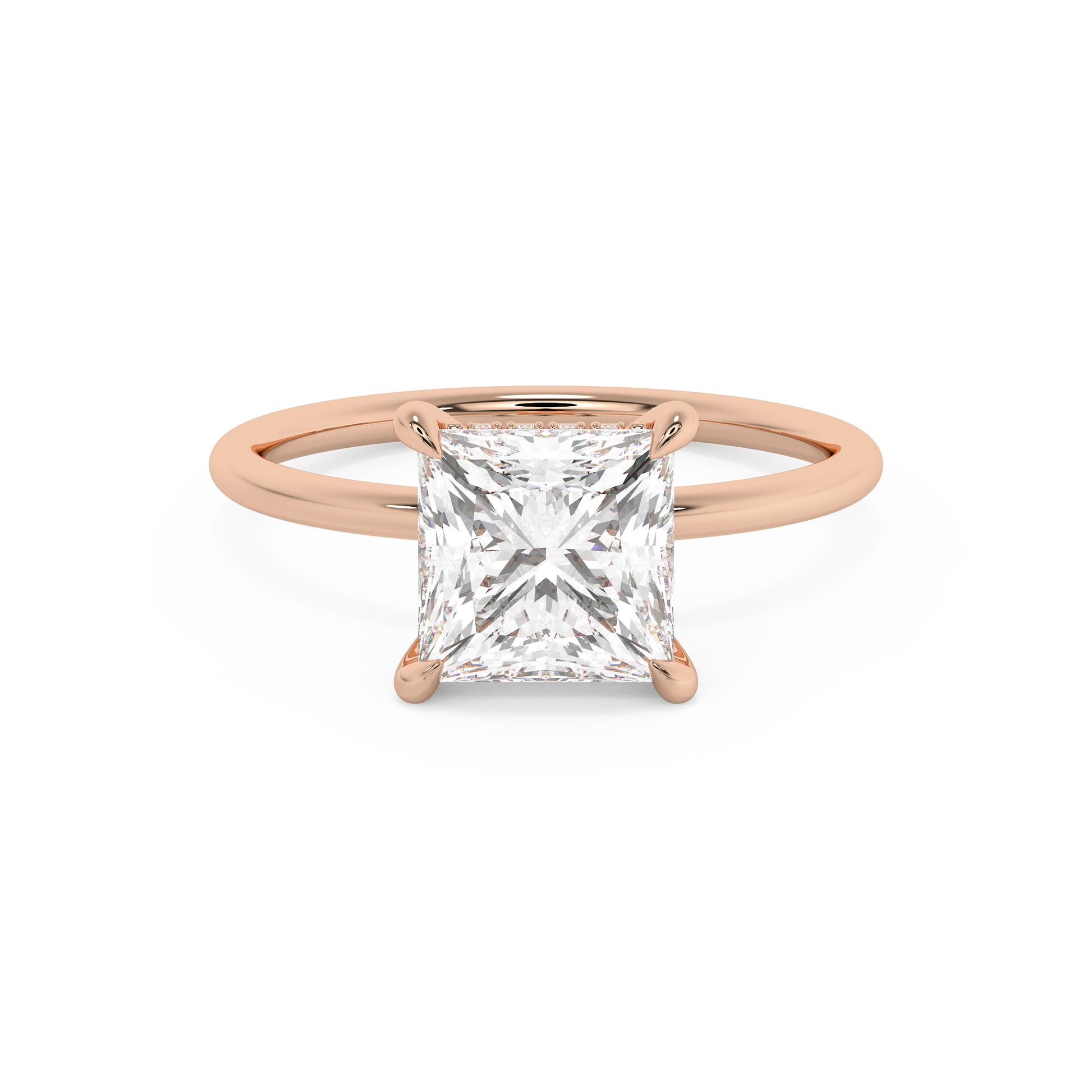 Emerald Solitaire Lab Grown Diamond Engagement Ring