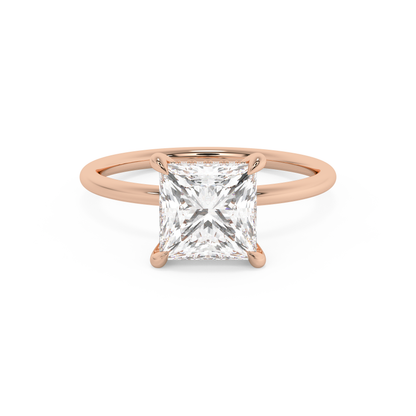 Emerald Solitaire Lab Grown Diamond Engagement Ring