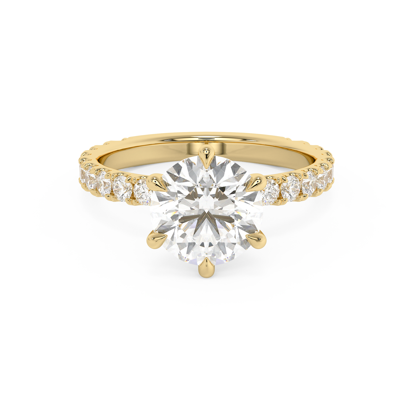 Emerald Solitaire Lab Grown Diamond Engagement Ring