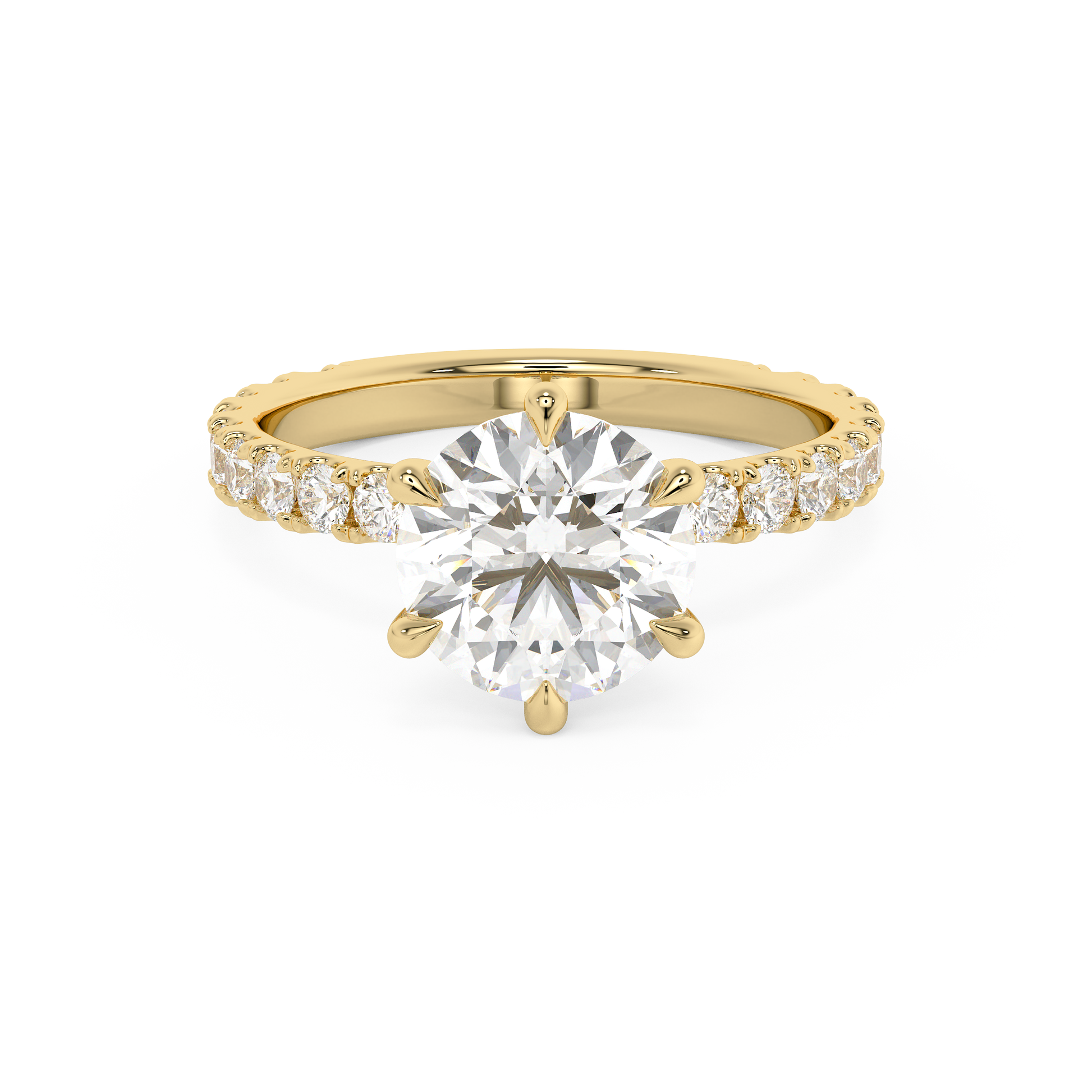 Emerald Solitaire Lab Grown Diamond Engagement Ring
