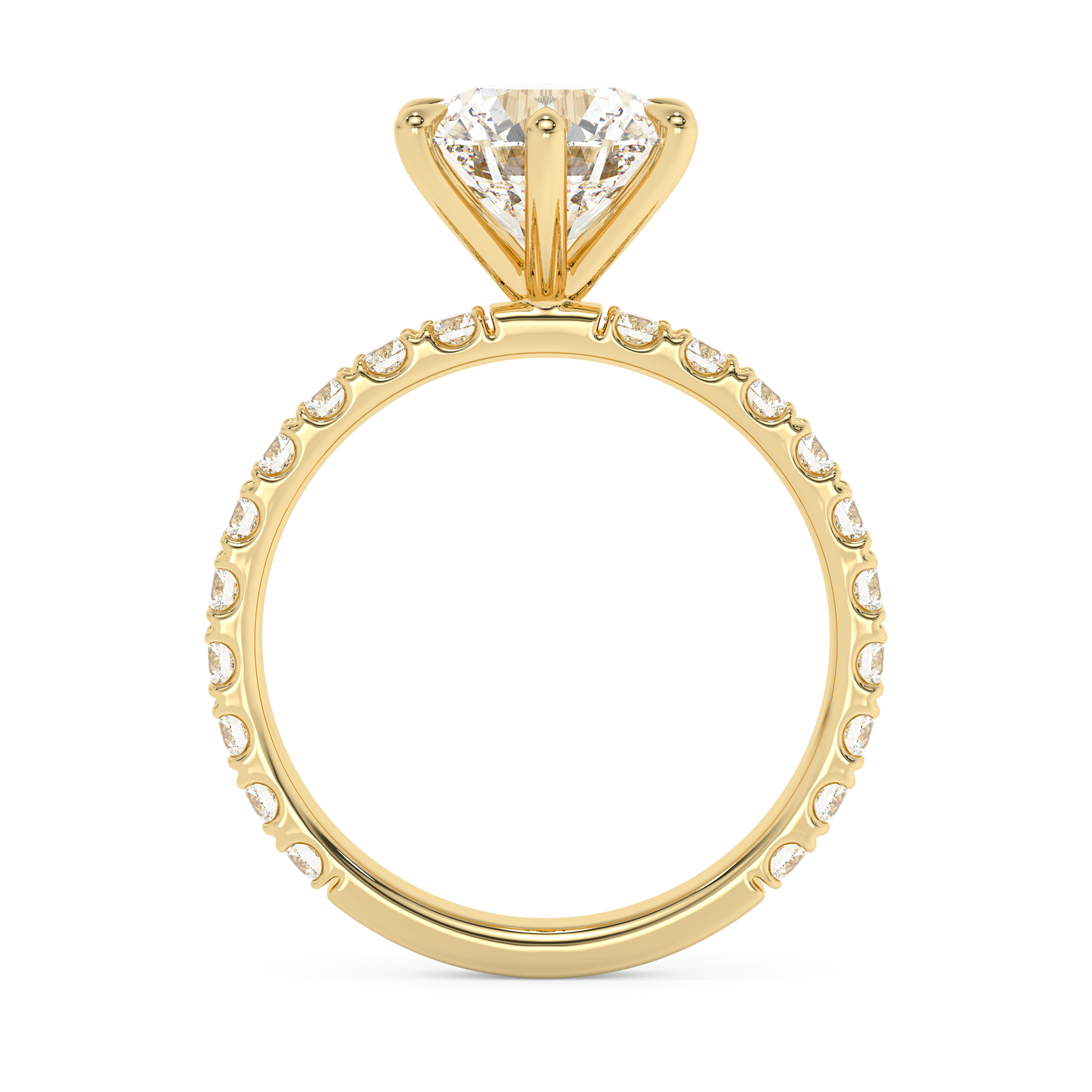 Emerald Solitaire Lab Grown Diamond Engagement Ring
