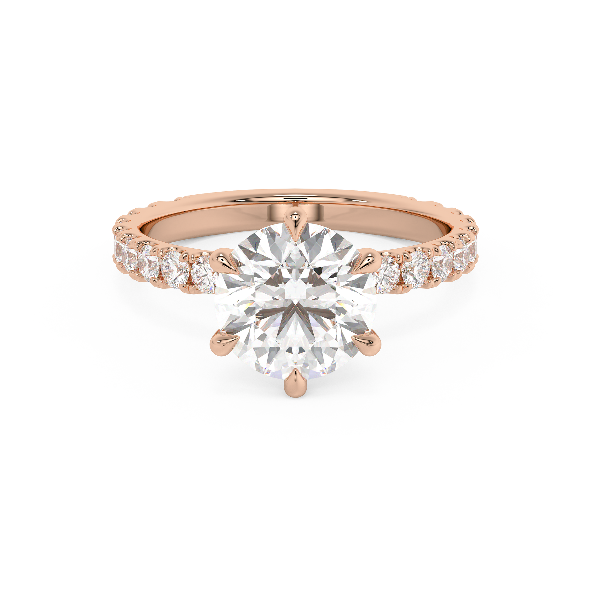 Emerald Solitaire Lab Grown Diamond Engagement Ring