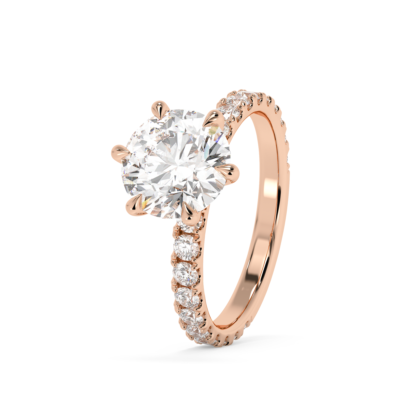 Emerald Solitaire Lab Grown Diamond Engagement Ring