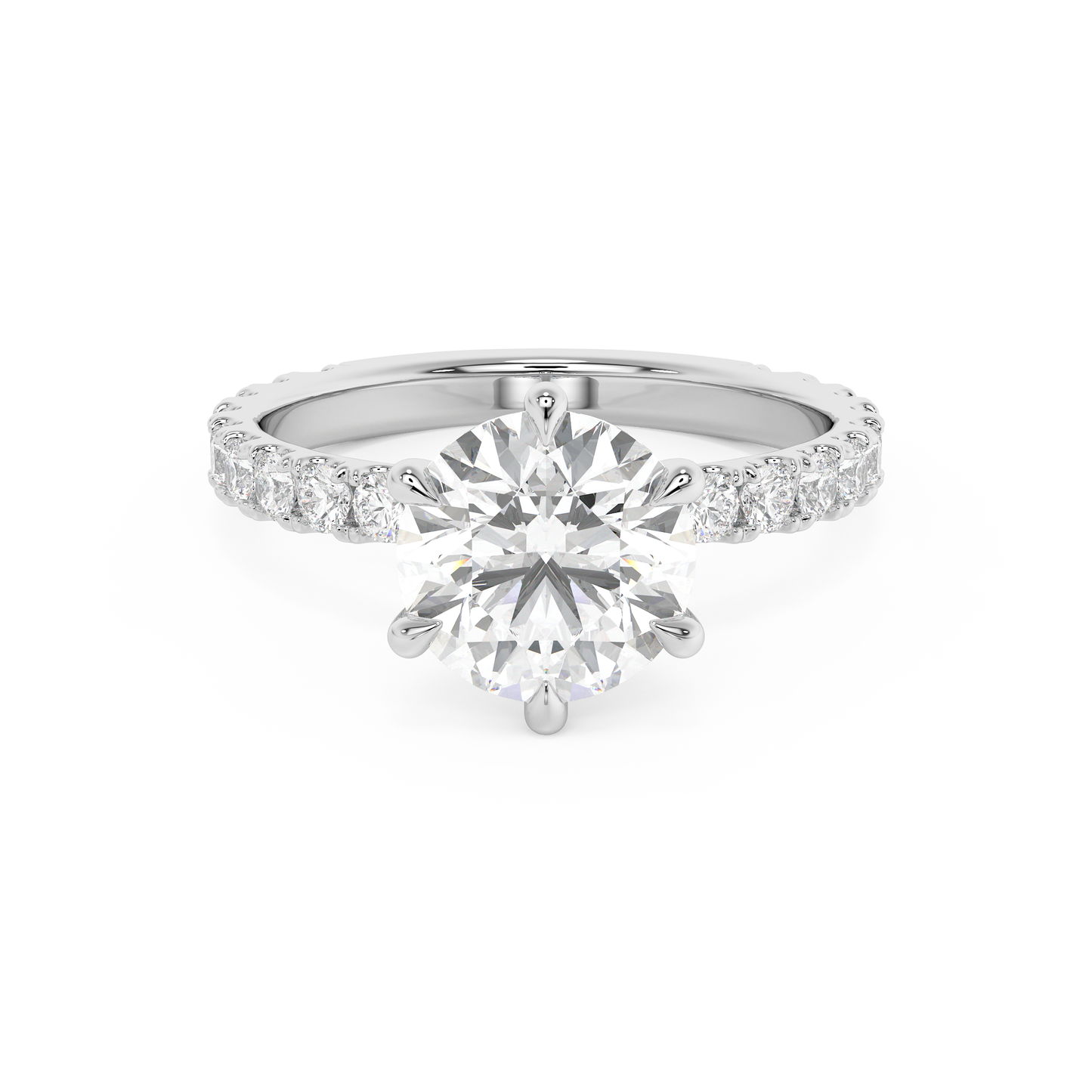 Emerald Solitaire Lab Grown Diamond Engagement Ring