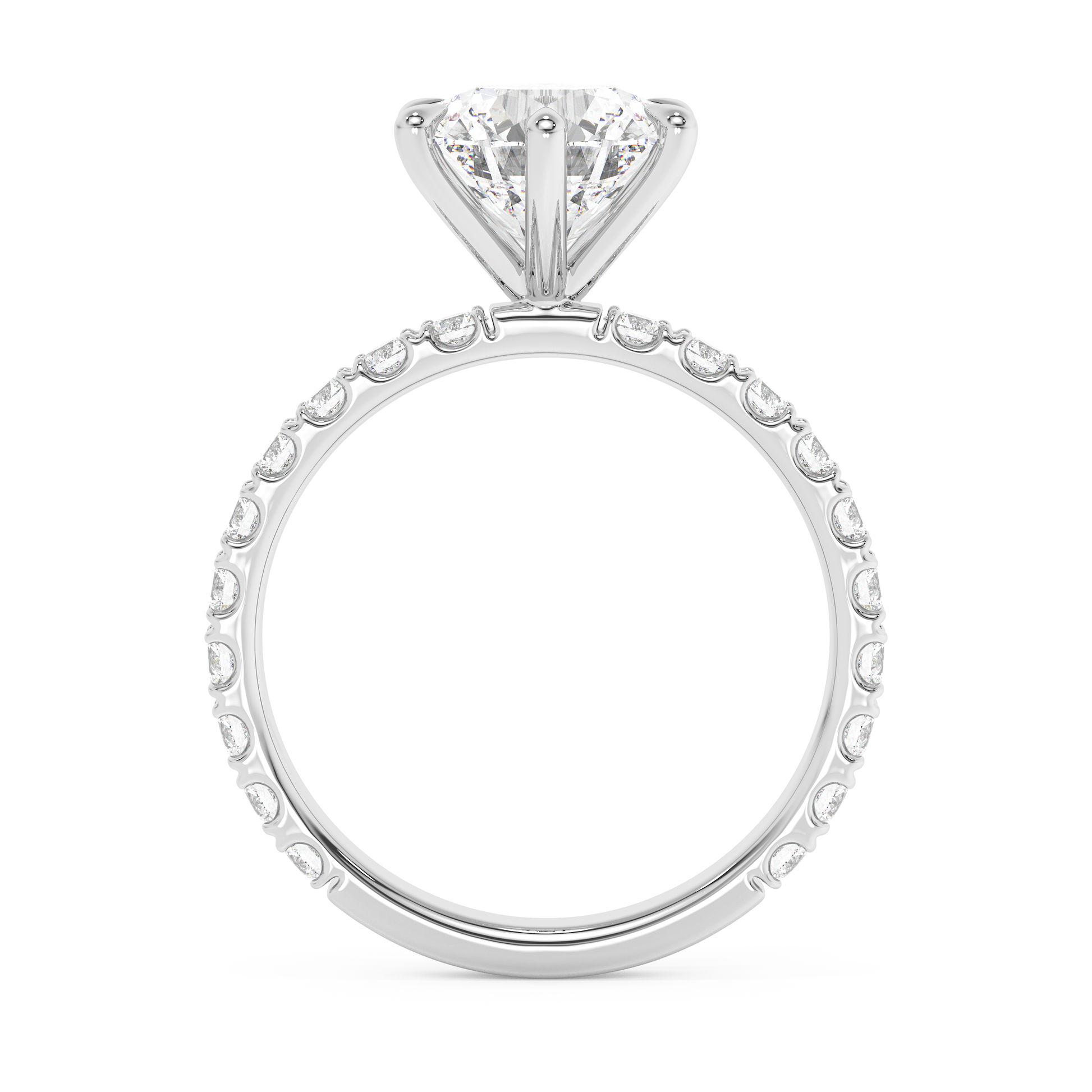Emerald Solitaire Lab Grown Diamond Engagement Ring