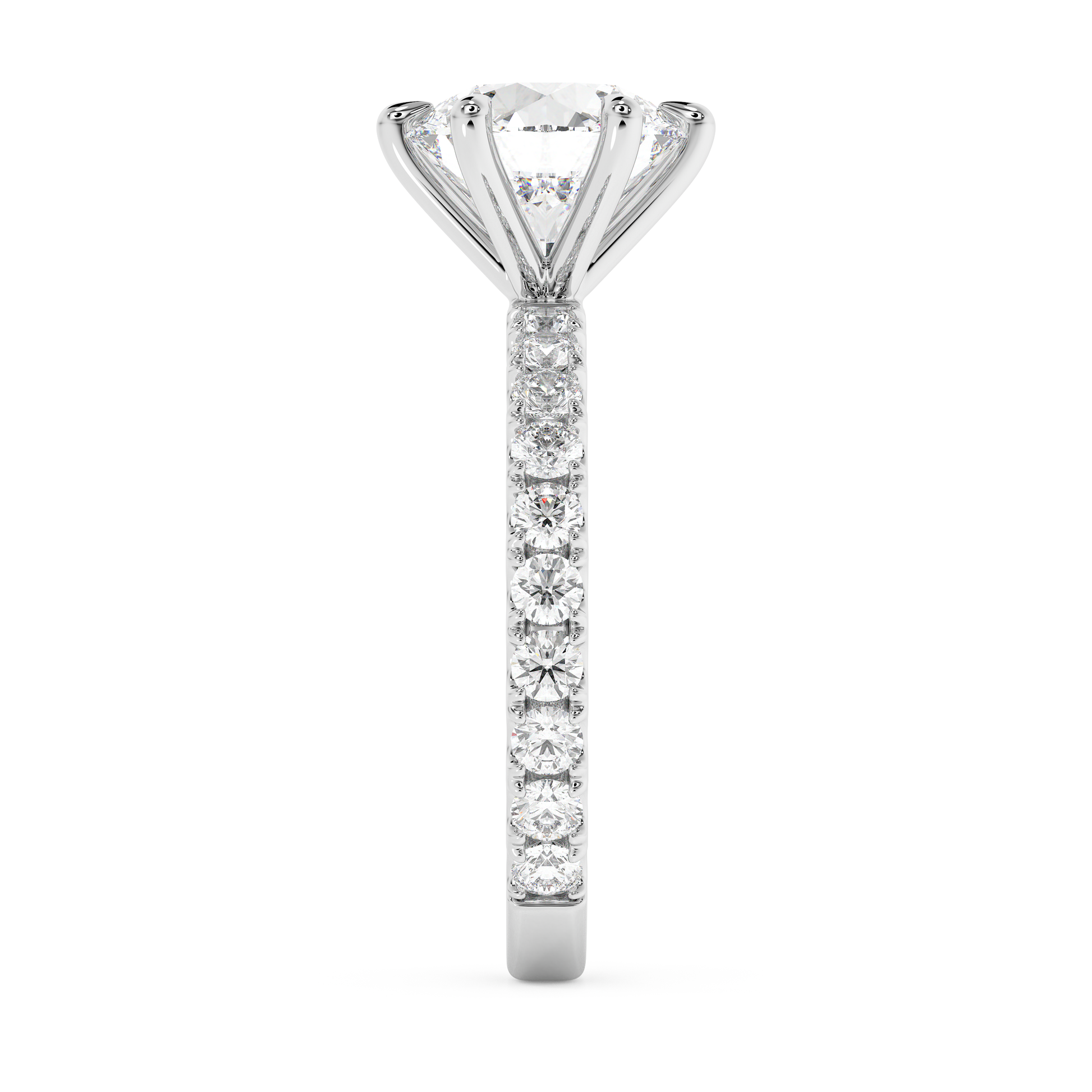 Emerald Solitaire Lab Grown Diamond Engagement Ring