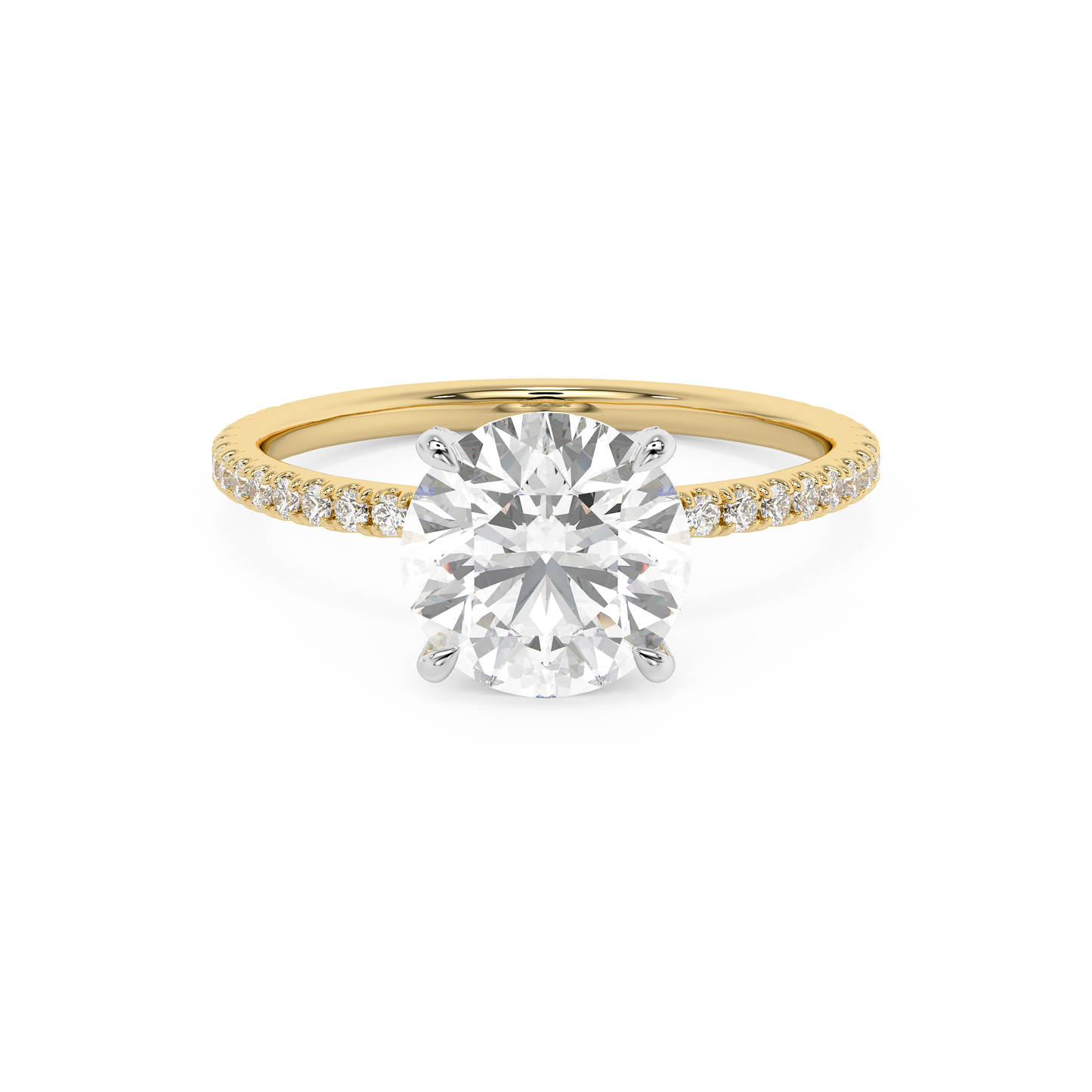 Emerald Solitaire Lab Grown Diamond Engagement Ring