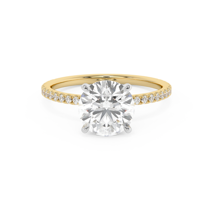 Emerald Solitaire Lab Grown Diamond Engagement Ring