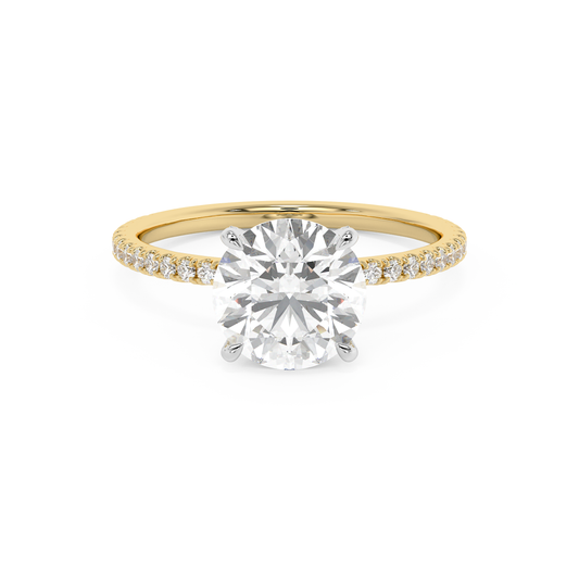 Emerald Solitaire Lab Grown Diamond Engagement Ring