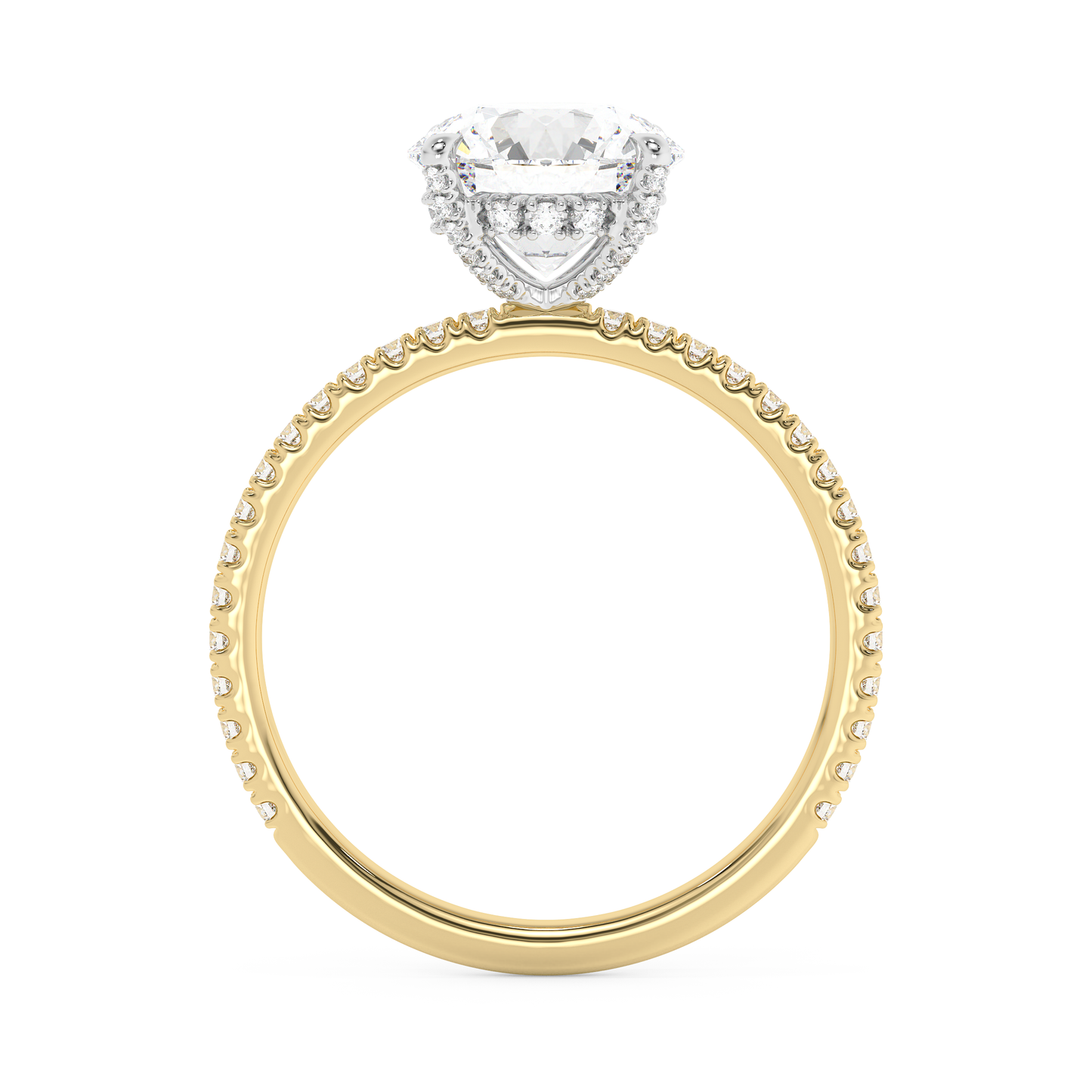 Emerald Solitaire Lab Grown Diamond Engagement Ring