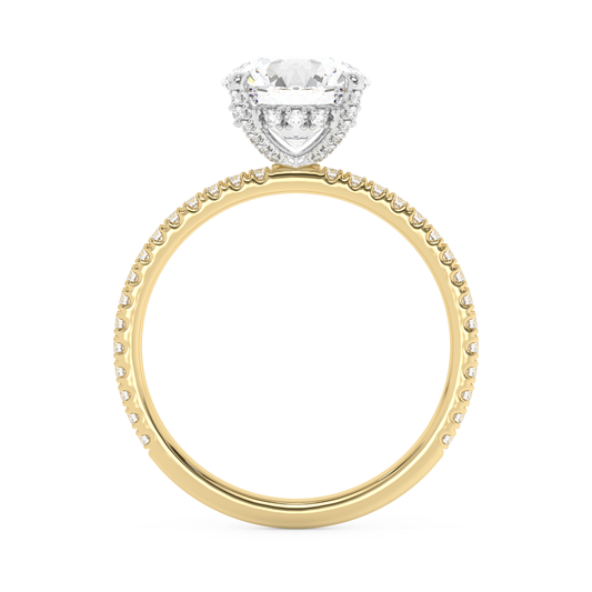 Emerald Solitaire Lab Grown Diamond Engagement Ring