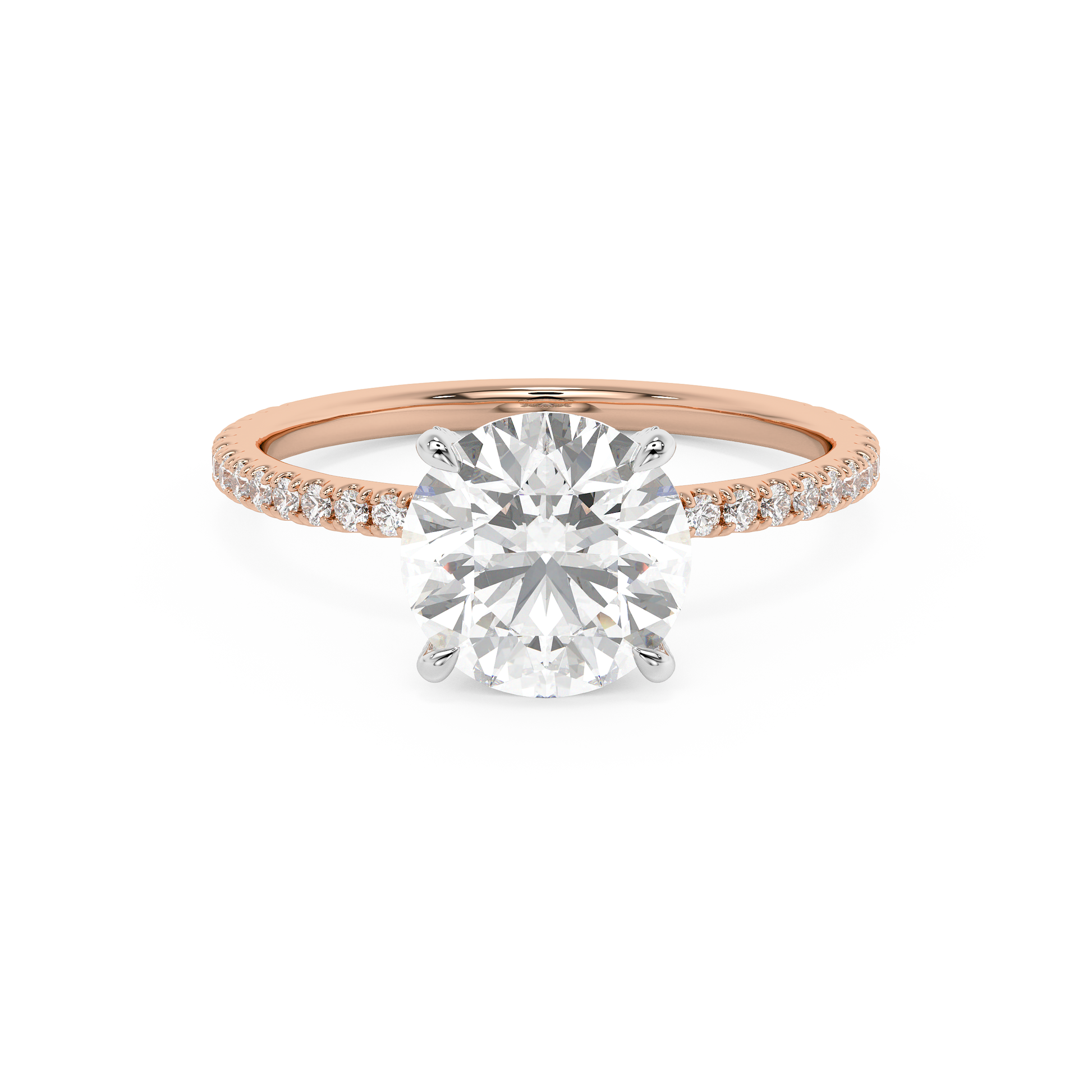 Emerald Solitaire Lab Grown Diamond Engagement Ring