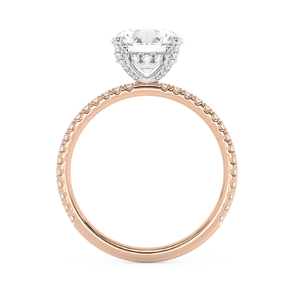 Emerald Solitaire Lab Grown Diamond Engagement Ring