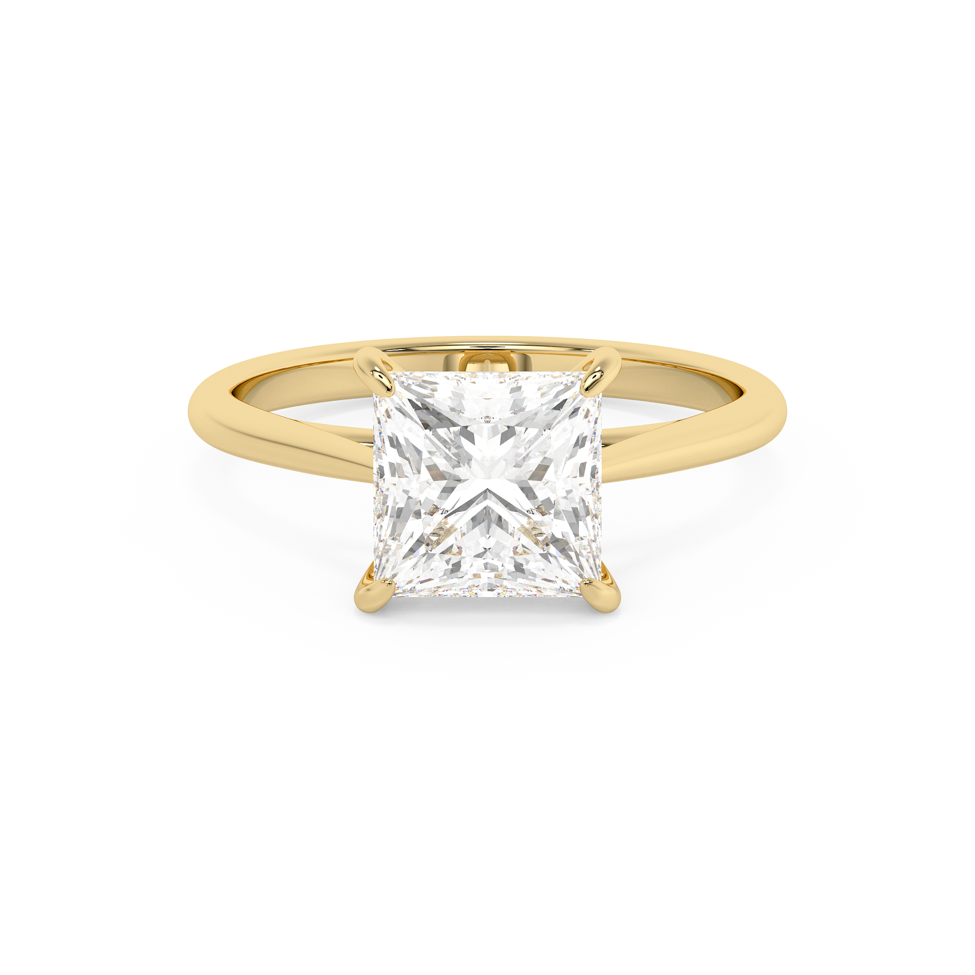 Emerald Solitaire Lab Grown Diamond Engagement Ring