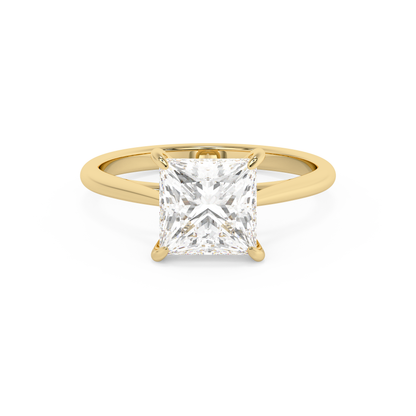 Emerald Solitaire Lab Grown Diamond Engagement Ring