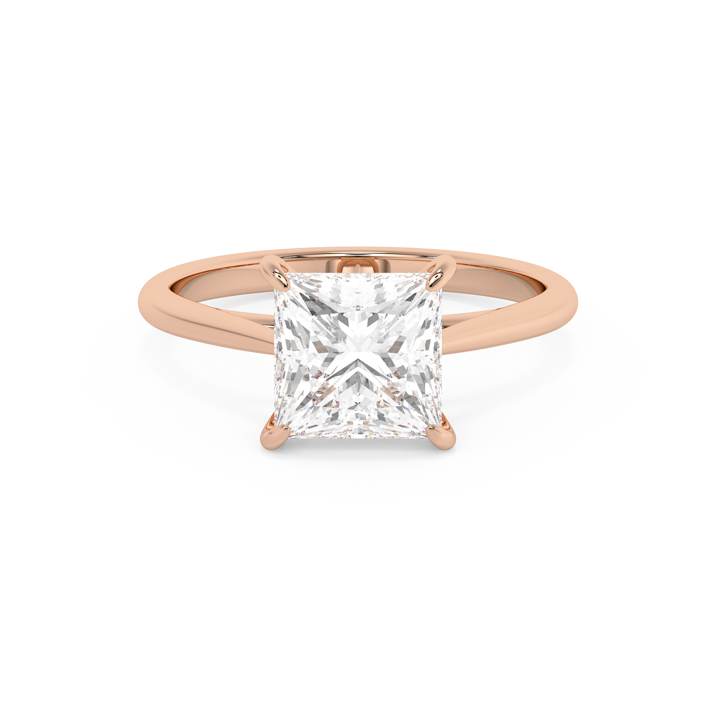 Emerald Solitaire Lab Grown Diamond Engagement Ring