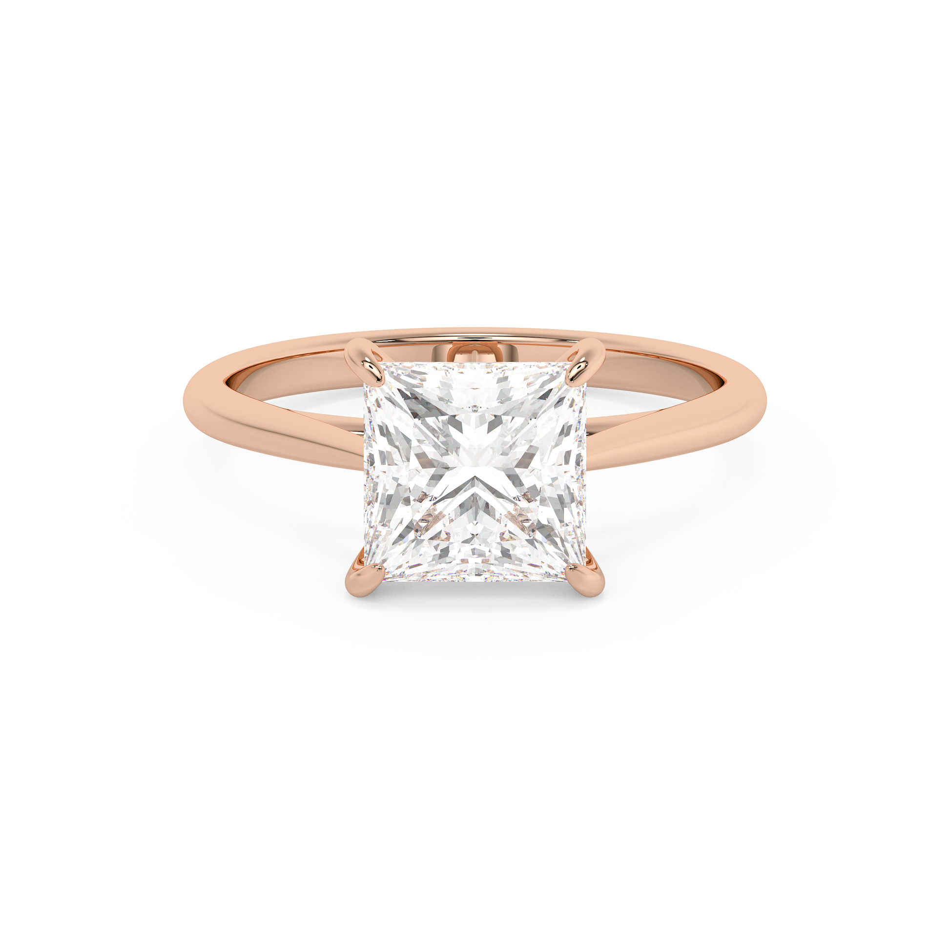 Emerald Solitaire Lab Grown Diamond Engagement Ring