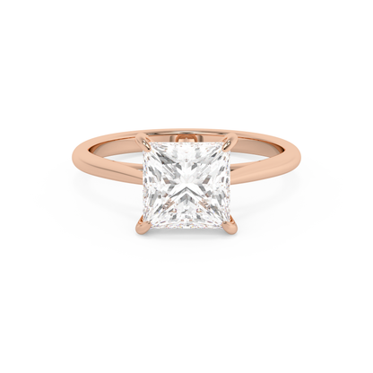 Emerald Solitaire Lab Grown Diamond Engagement Ring
