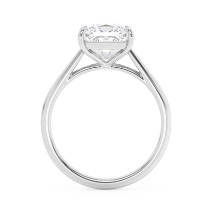 Emerald Solitaire Lab Grown Diamond Engagement Ring