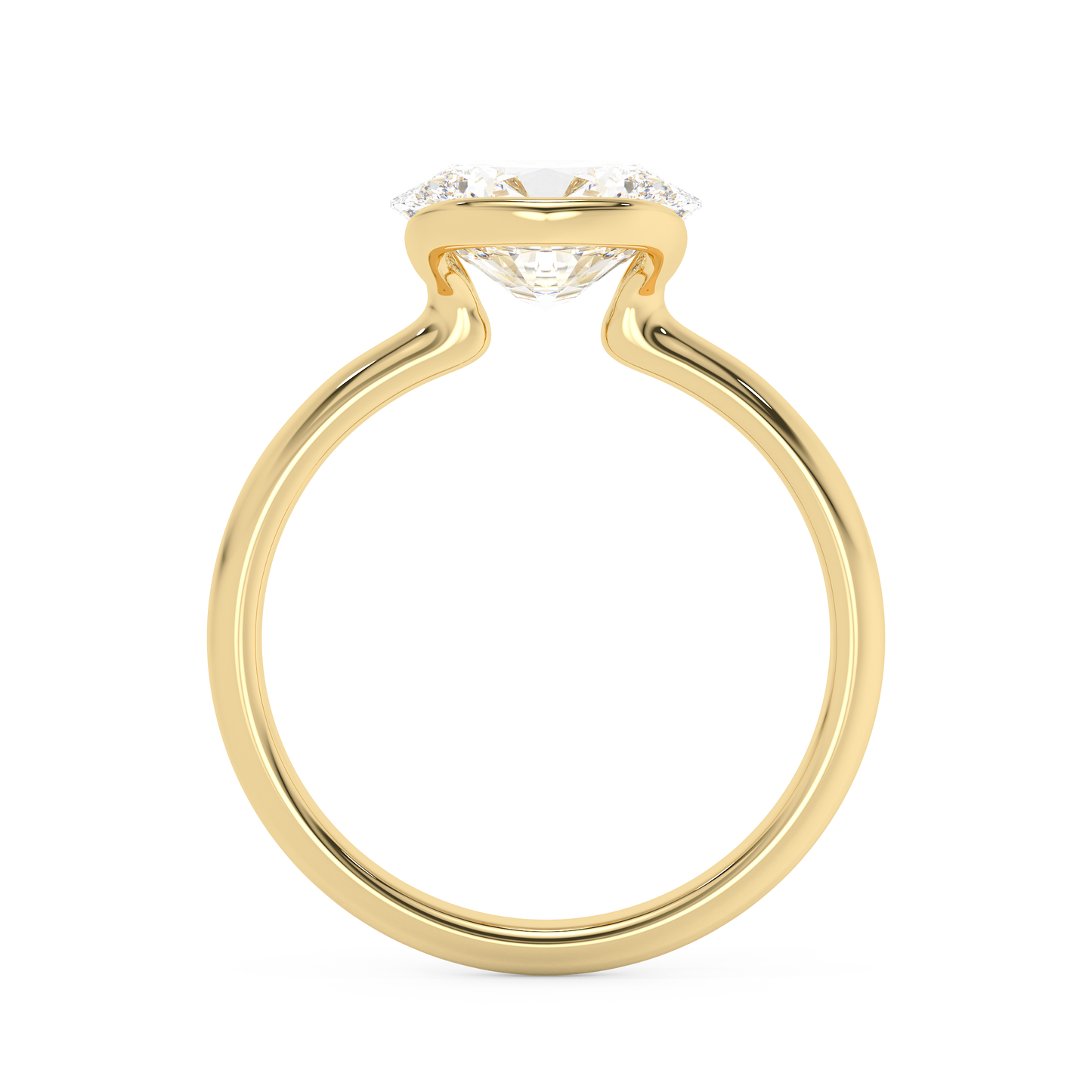 Emerald Solitaire Lab Grown Diamond Engagement Ring
