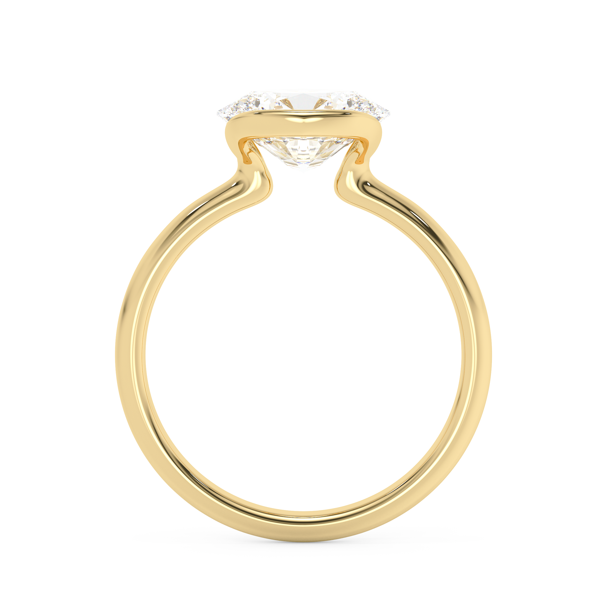Emerald Solitaire Lab Grown Diamond Engagement Ring