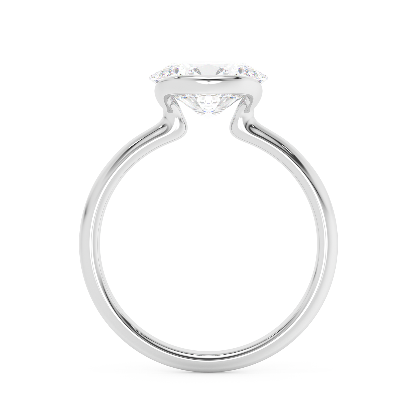 Emerald Solitaire Lab Grown Diamond Engagement Ring