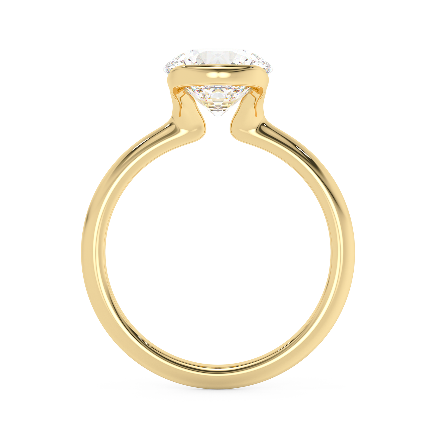 Emerald Solitaire Lab Grown Diamond Engagement Ring