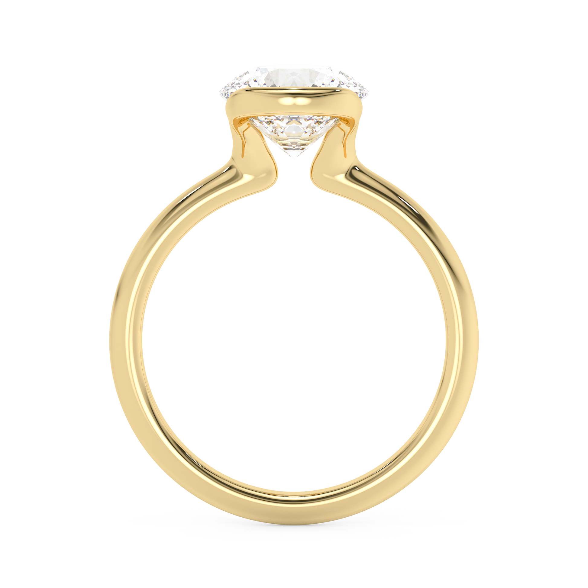 Emerald Solitaire Lab Grown Diamond Engagement Ring