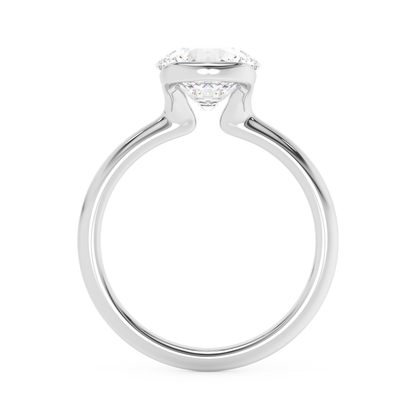 Emerald Solitaire Lab Grown Diamond Engagement Ring