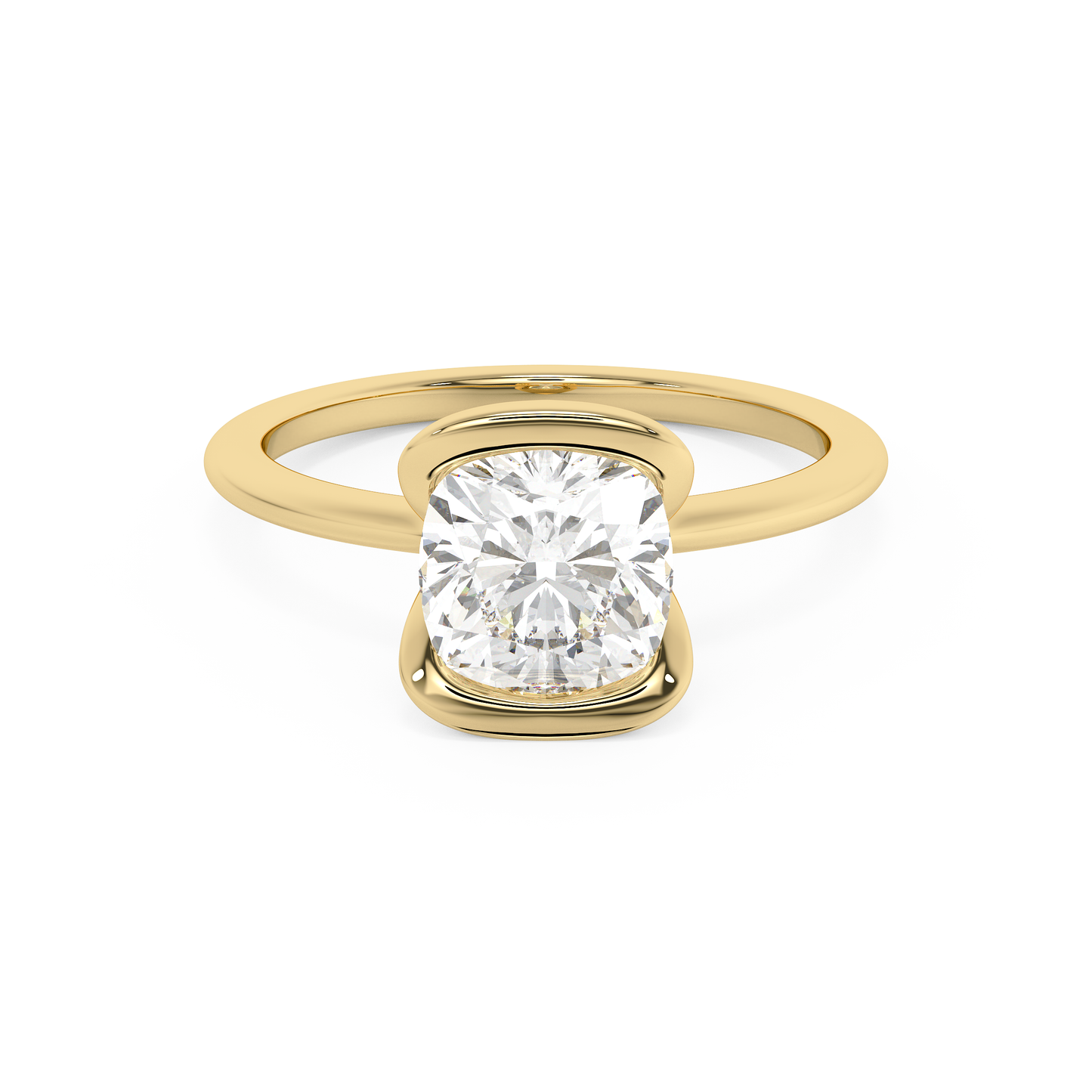 Emerald Solitaire Lab Grown Diamond Engagement Ring