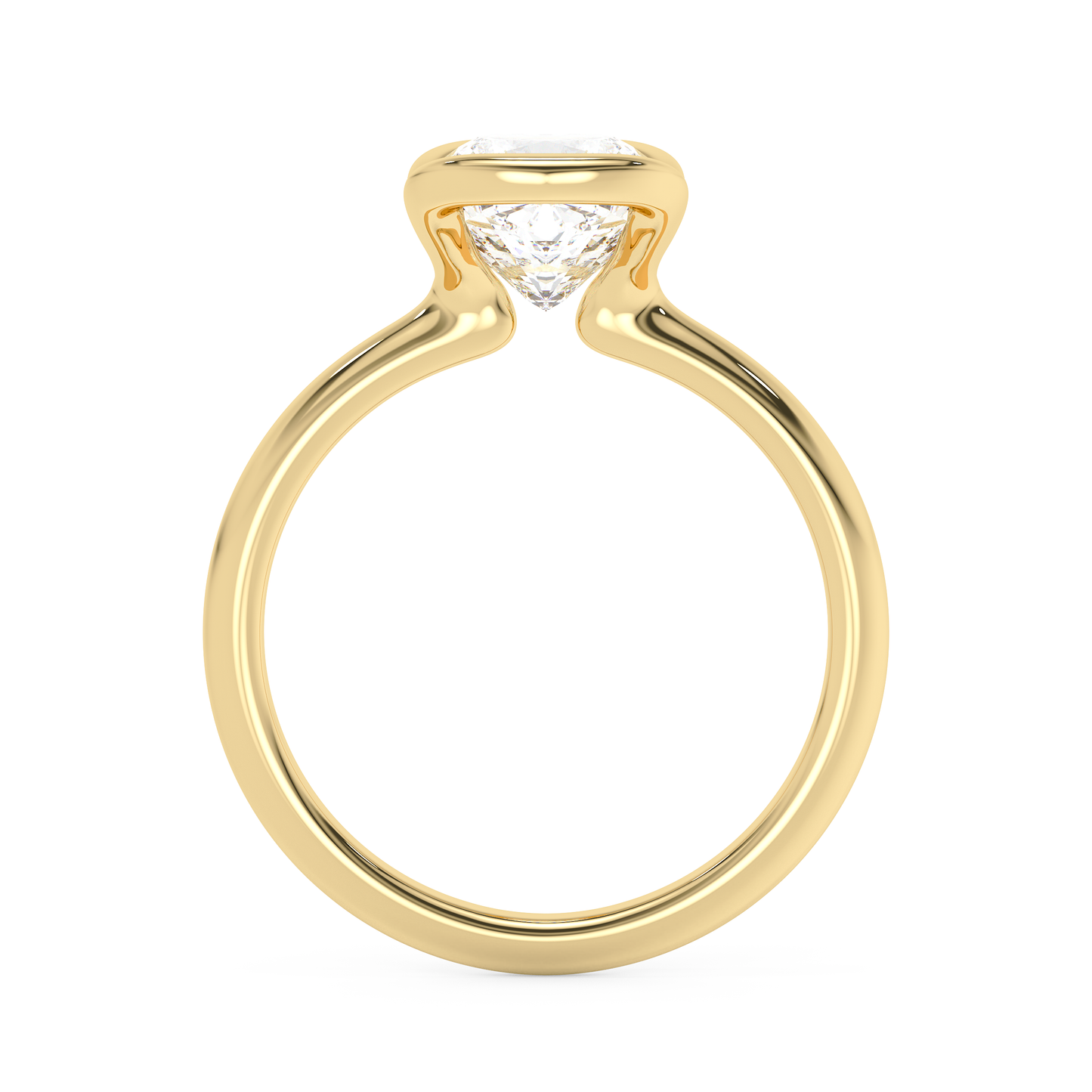 Emerald Solitaire Lab Grown Diamond Engagement Ring