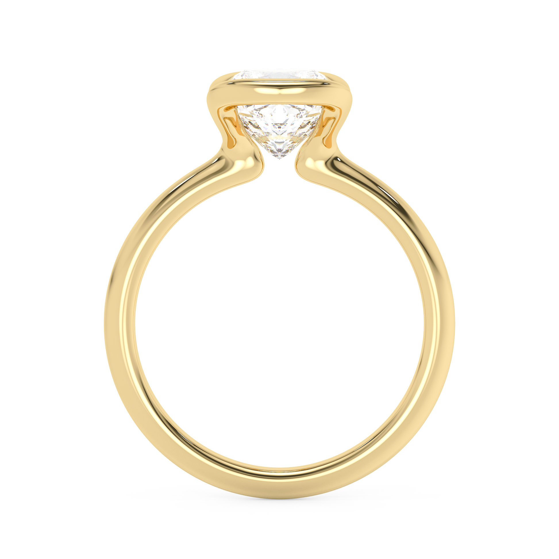 Emerald Solitaire Lab Grown Diamond Engagement Ring