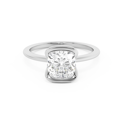 Emerald Solitaire Lab Grown Diamond Engagement Ring