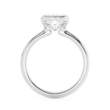 Emerald Solitaire Lab Grown Diamond Engagement Ring
