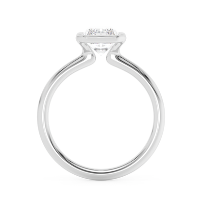 Emerald Solitaire Lab Grown Diamond Engagement Ring