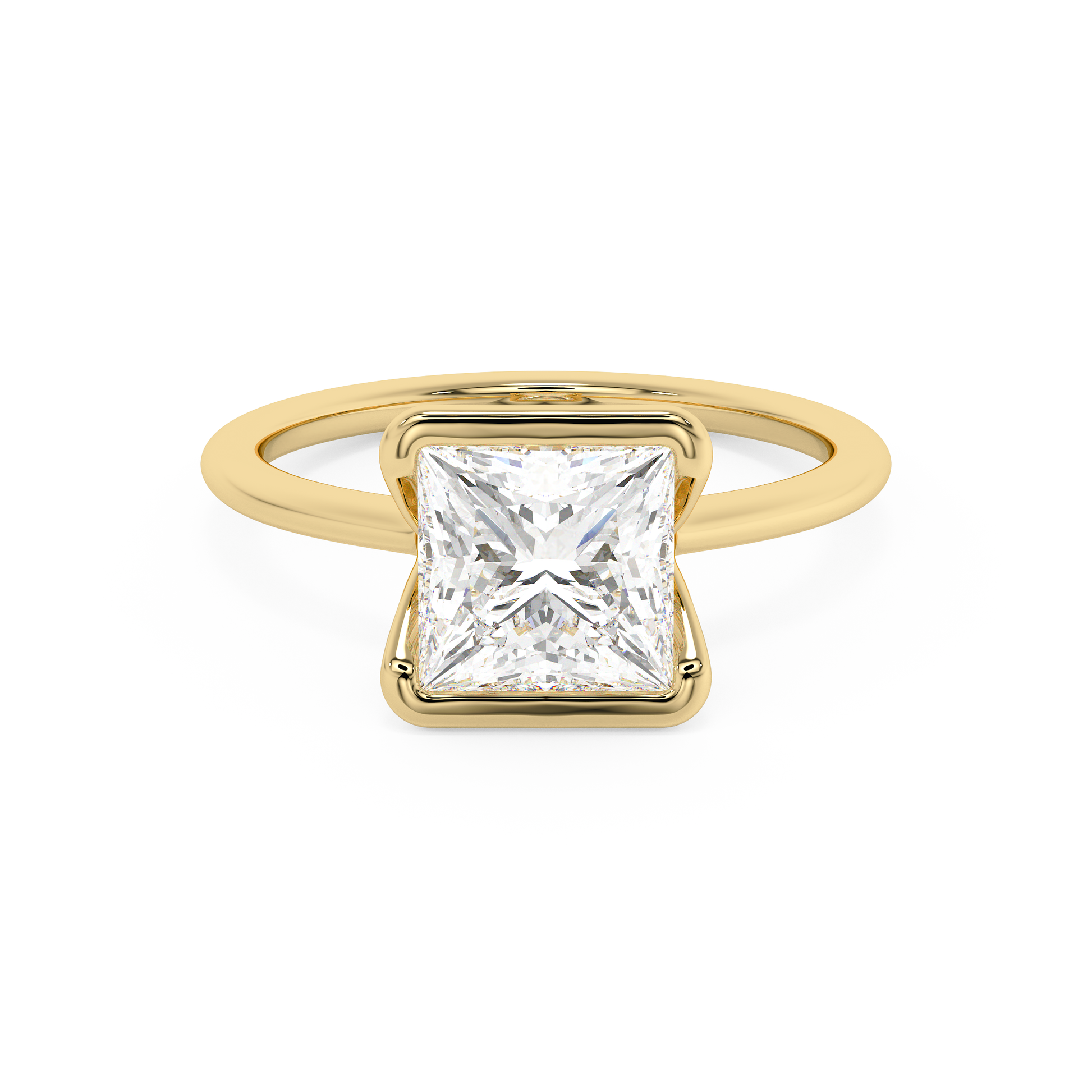 Emerald Solitaire Lab Grown Diamond Engagement Ring