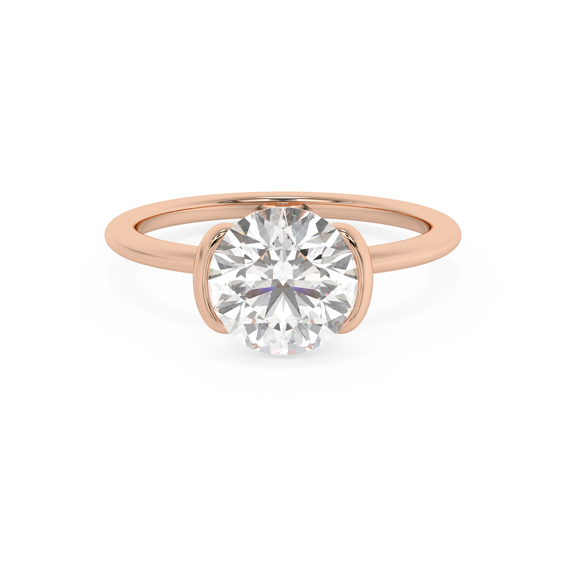 Emerald Solitaire Lab Grown Diamond Engagement Ring