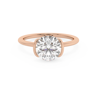 Emerald Solitaire Lab Grown Diamond Engagement Ring