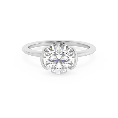 Emerald Solitaire Lab Grown Diamond Engagement Ring