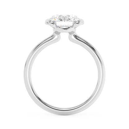 Emerald Solitaire Lab Grown Diamond Engagement Ring
