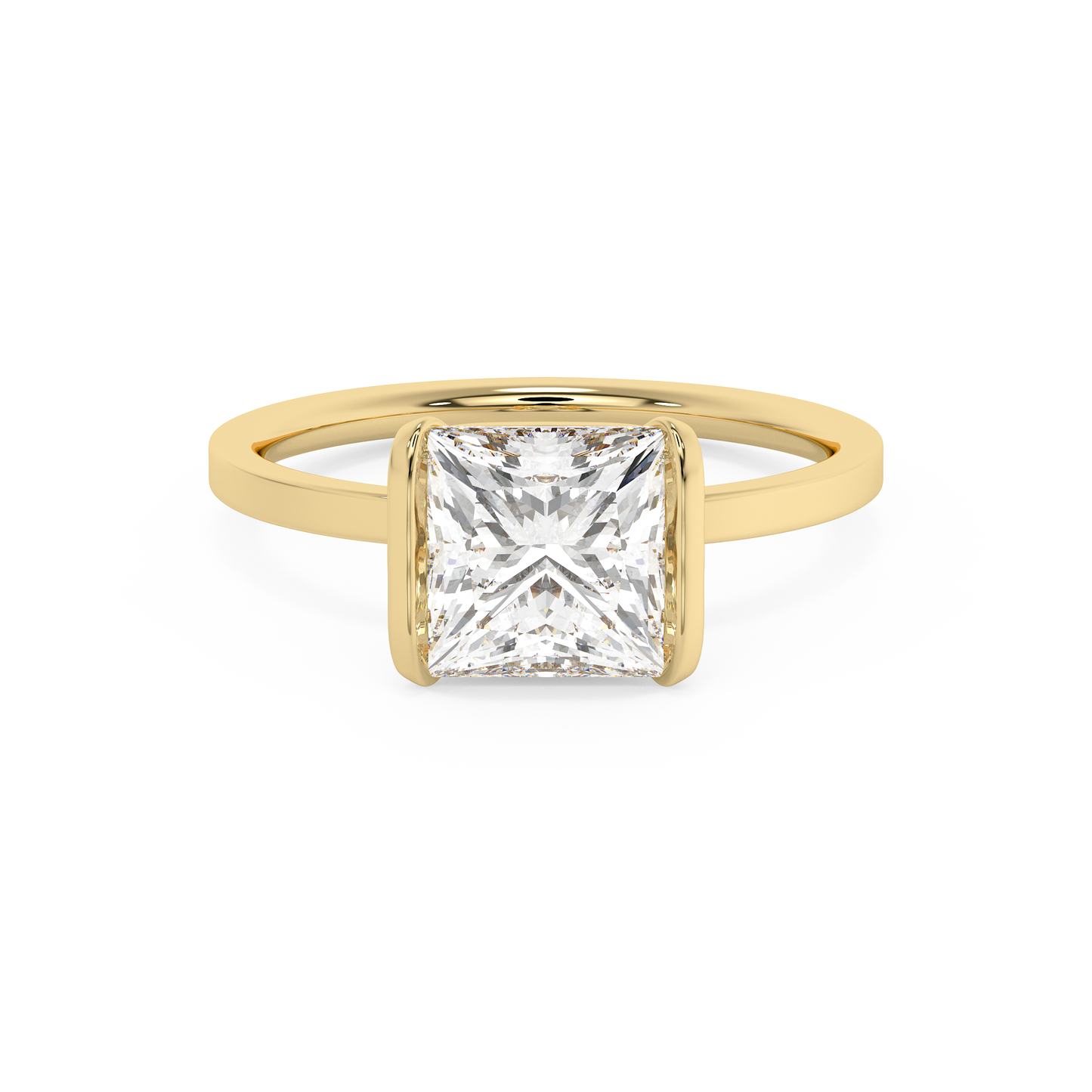 Emerald Solitaire Lab Grown Diamond Engagement Ring