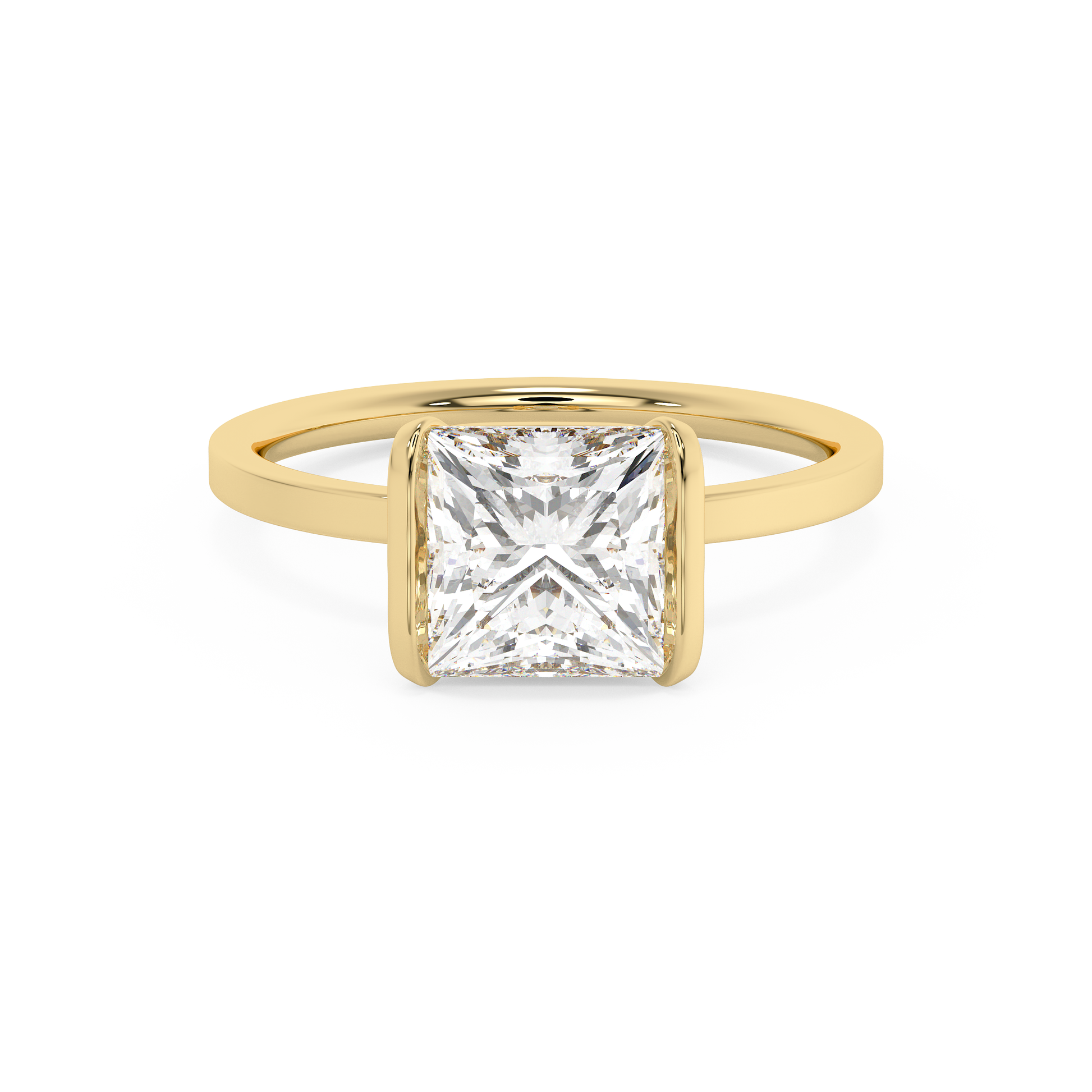 Emerald Solitaire Lab Grown Diamond Engagement Ring