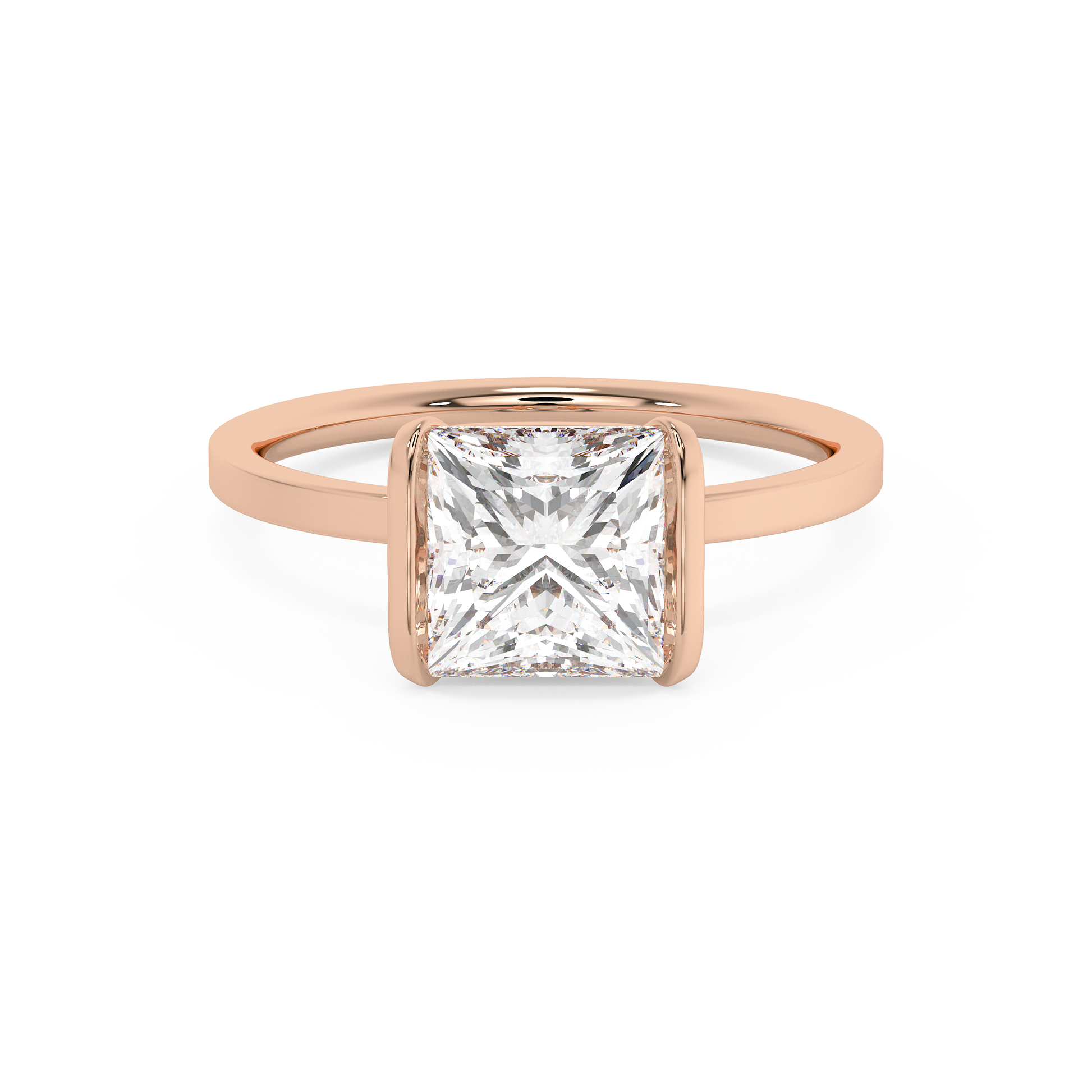 Emerald Solitaire Lab Grown Diamond Engagement Ring