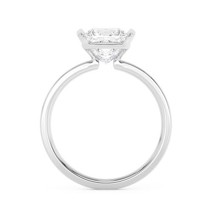 Emerald Solitaire Lab Grown Diamond Engagement Ring