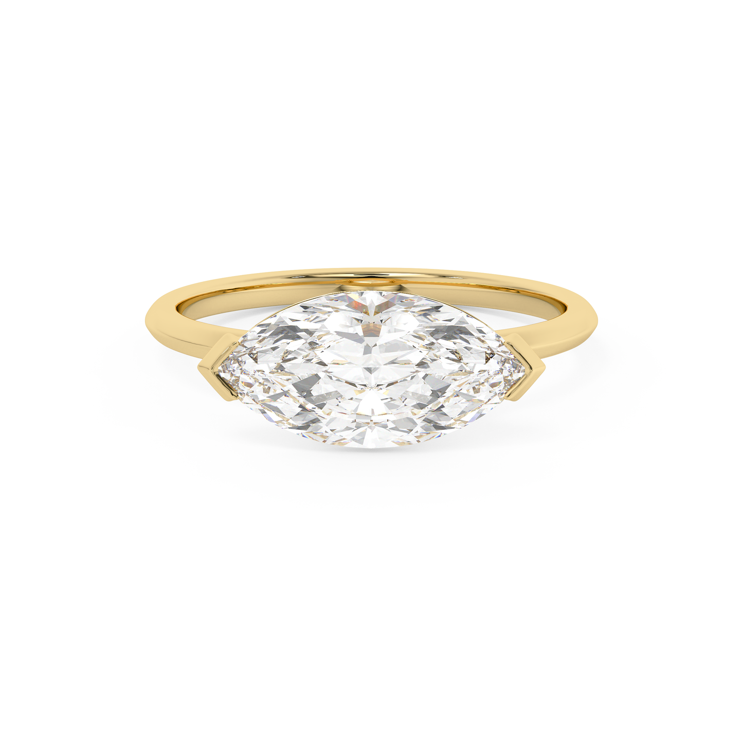 Emerald Solitaire Lab Grown Diamond Engagement Ring